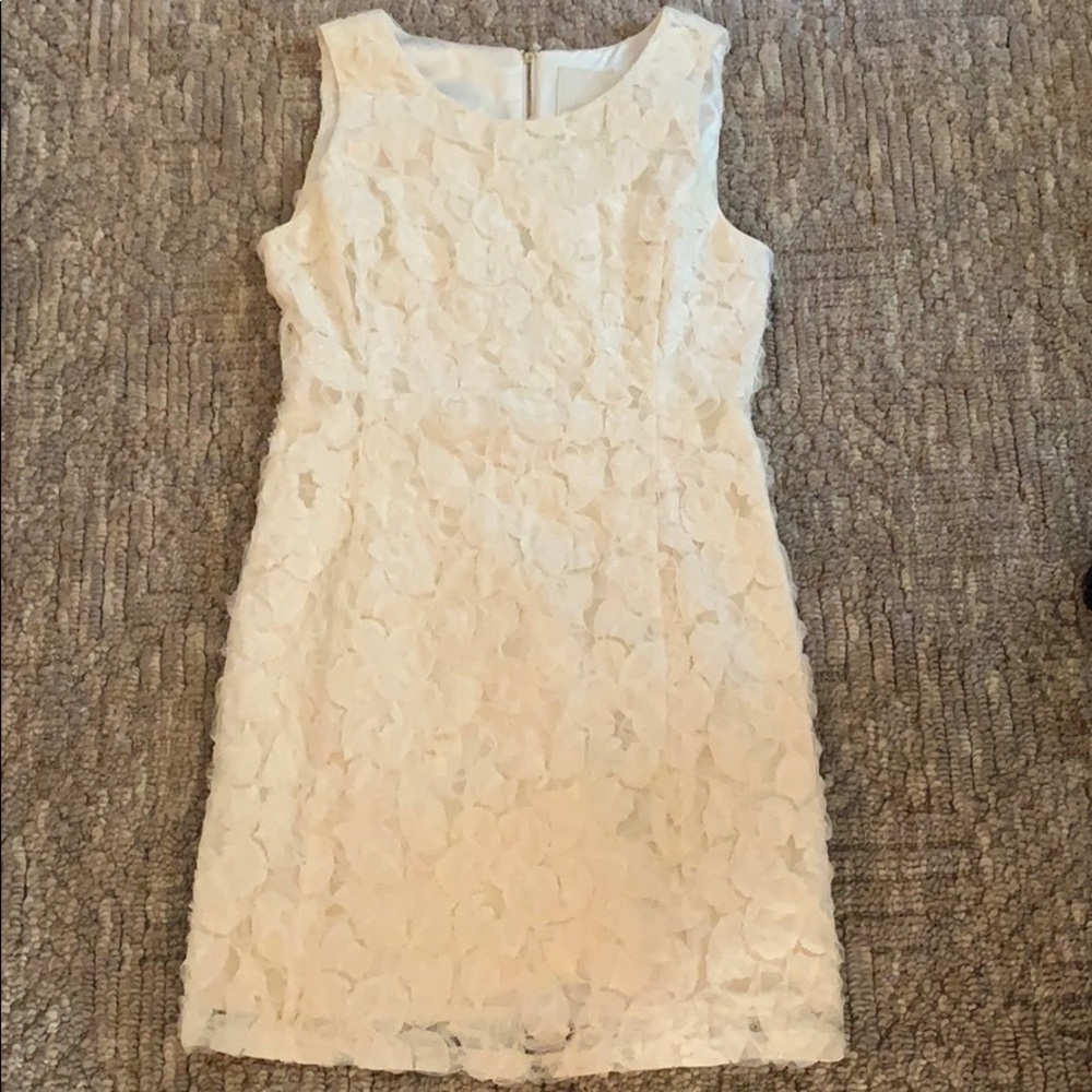MCGINN Stunning 3D Lace Sheath Dress